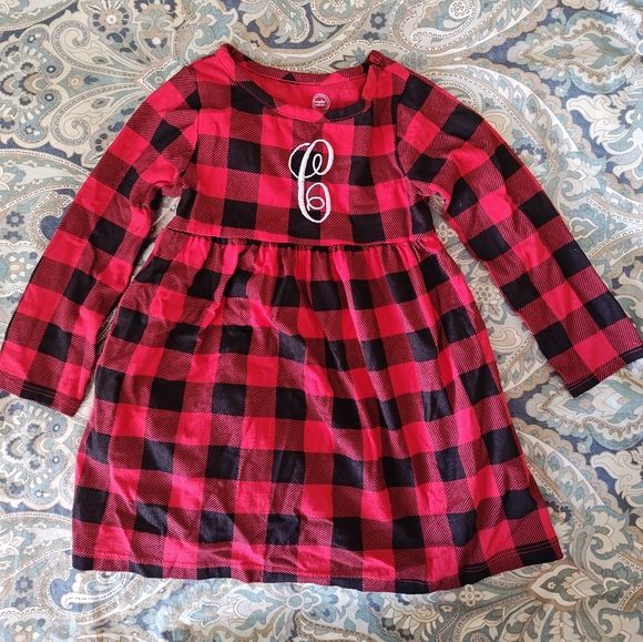 Monogramed C buffalo plaid dress 2T - Picture 1 of 1
